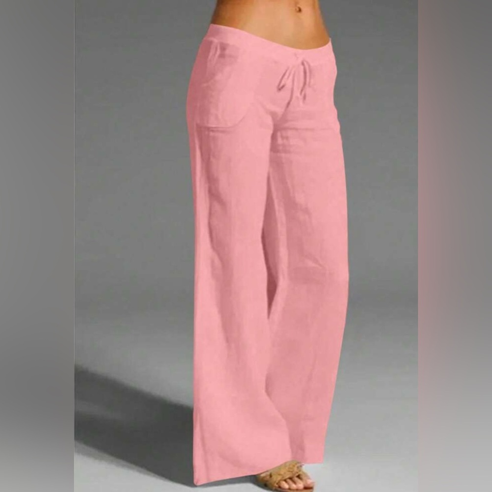H&M Blush Pink Linen Trousers